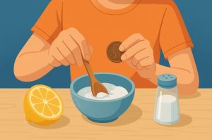 Lemon Juice & Salt for Surface Grime