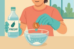 Vinegar and Salt Soak (Use with caution)