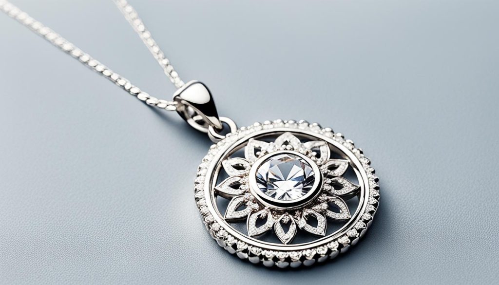 clean white gold pendants