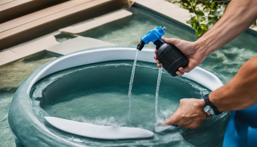 cleaning hot tub filters