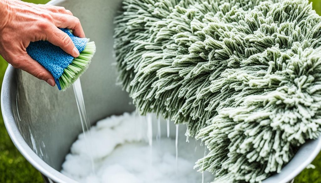 how to clean a shaggy rug by hand