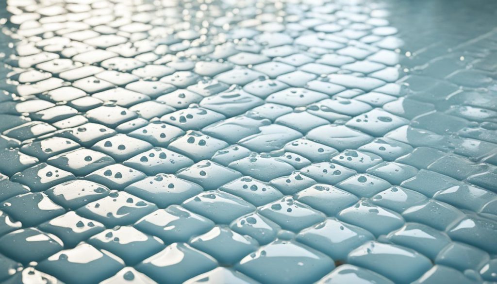 preserving the glossy finish of porcelain tiles