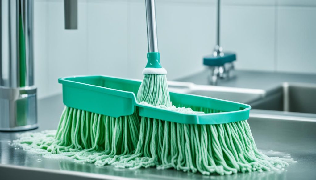 Maintaining cleanliness of mop head Maintaining cleanliness of mop head