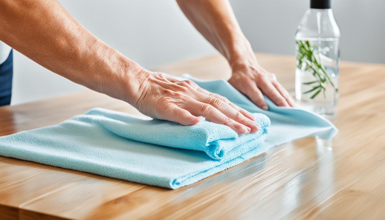 cleaning hardwood table