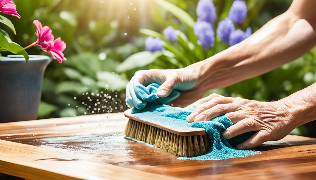 cleaning teak furniture