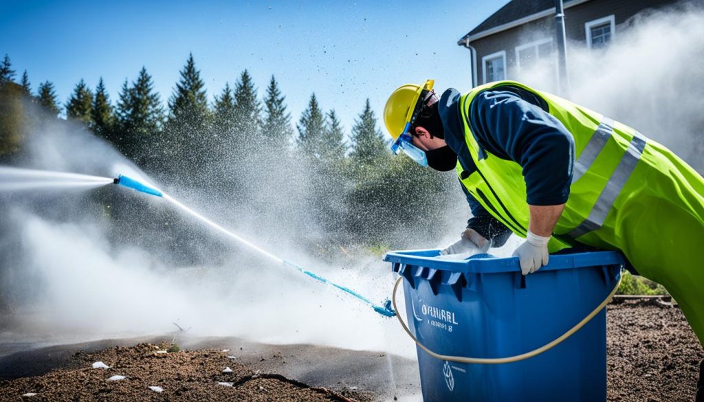cleaning wheelie bin