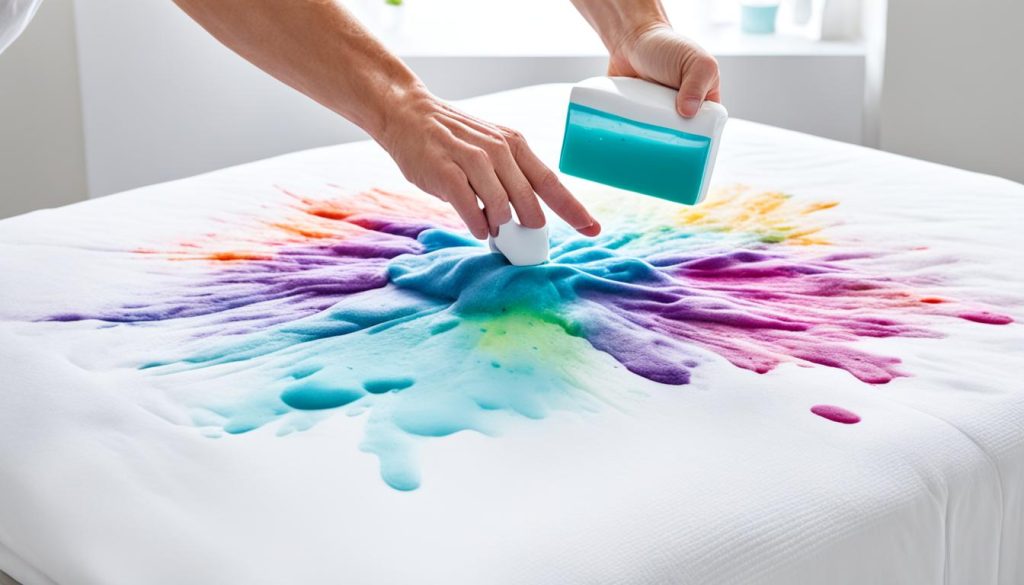 removing stains from electric blankets