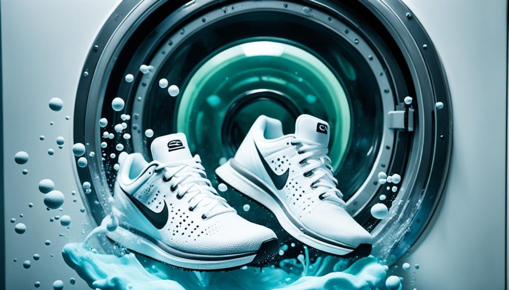 washing shoes in a washing machine washing shoes in a washing machine