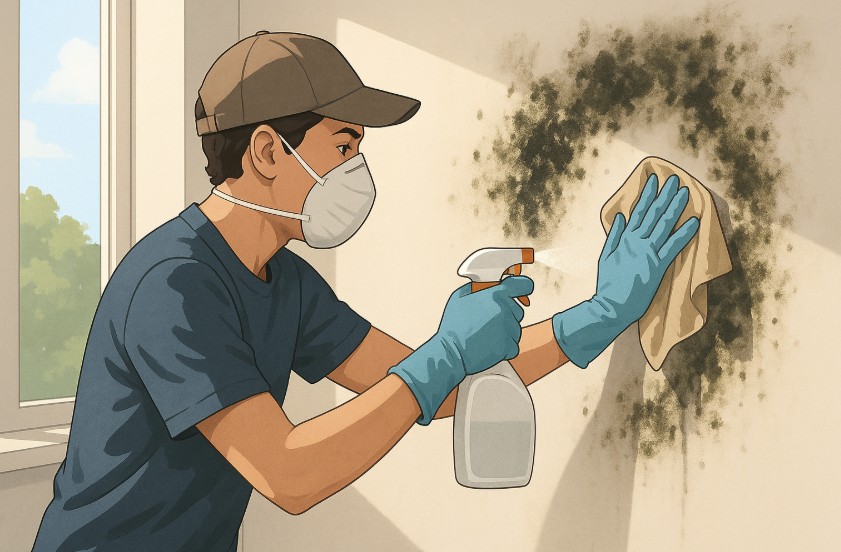 how to clean mould off walls